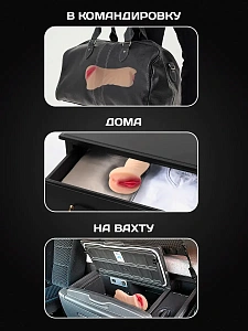 Компактный мастурбатор 2в1: ротик и вагина Foxy